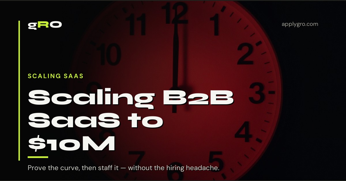 Prove the Curve. Then Staff It.