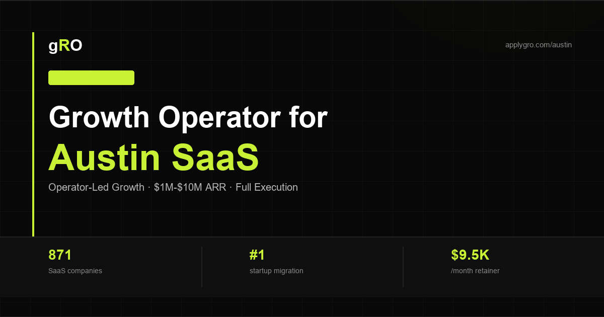Fractional CMO for SaaS Companies — Austin