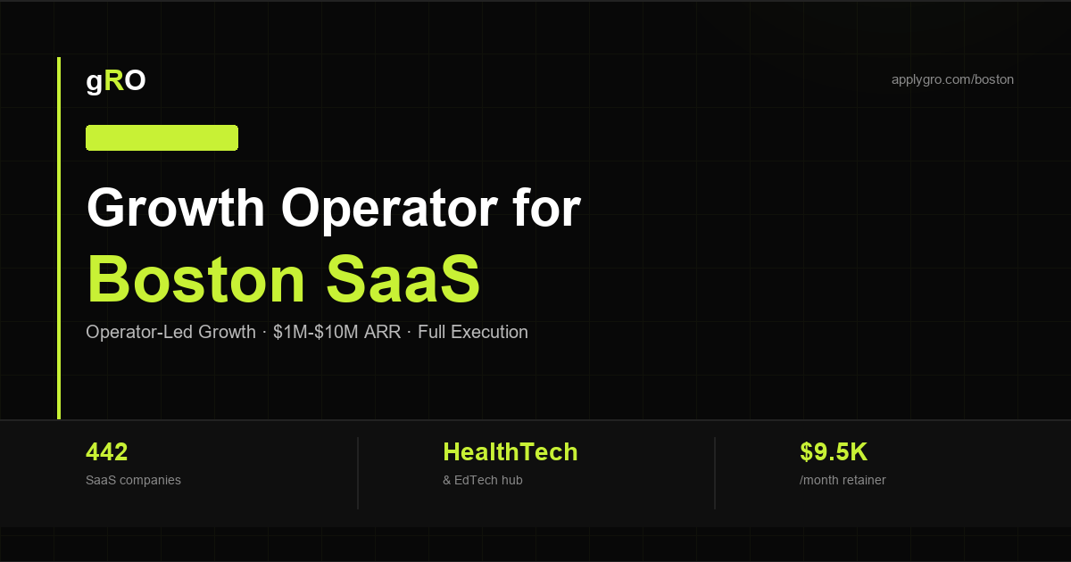 Fractional CMO for SaaS Companies — Boston