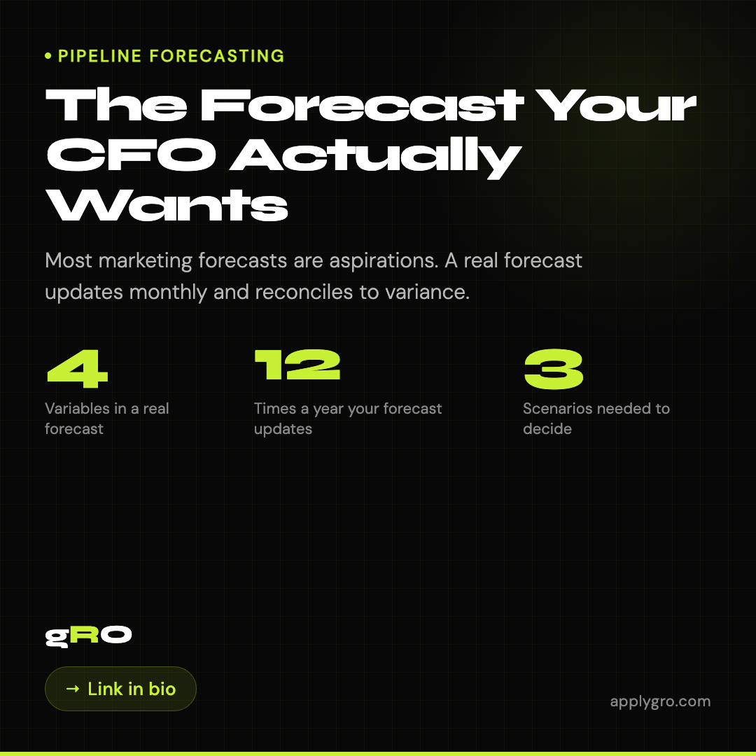 The Forecast Your CFO Actually Wants.