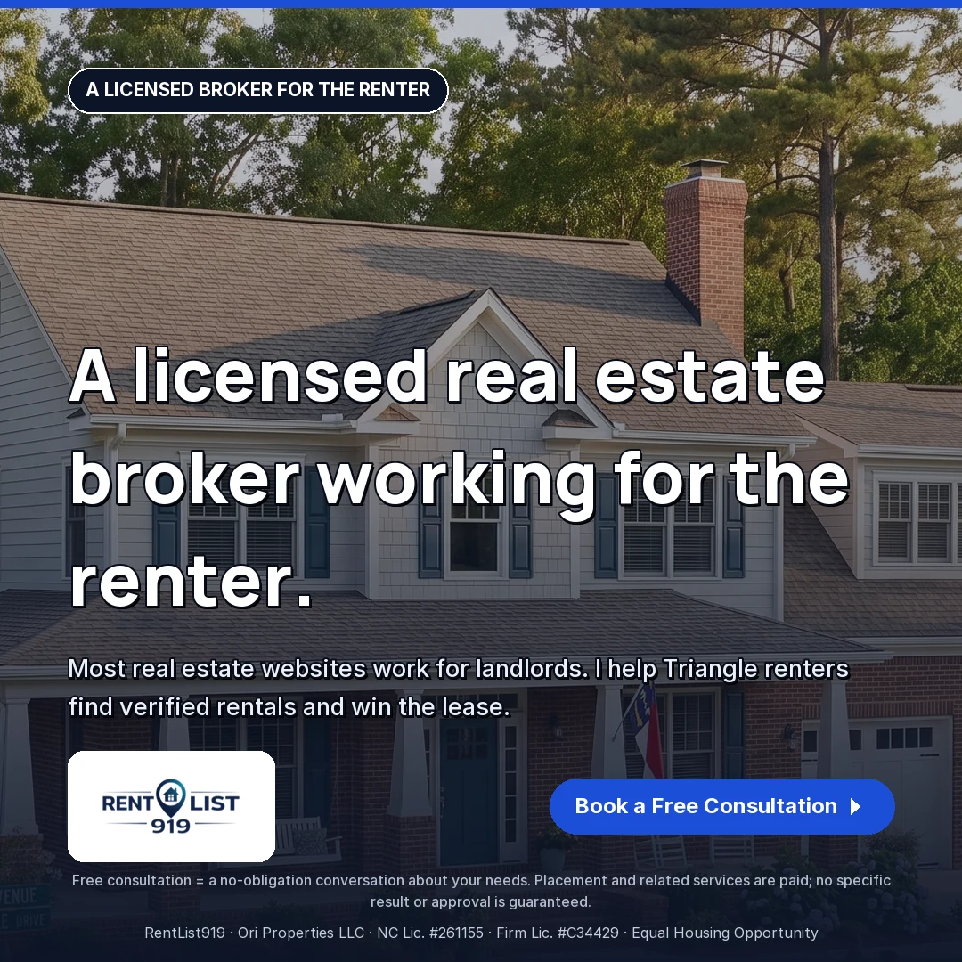 RentList919 free consultation rental ad
