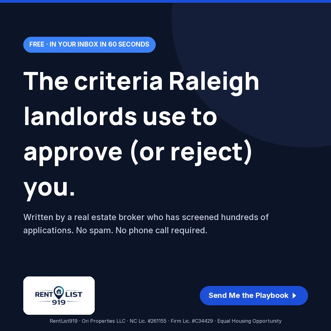 RentList919 ad: the criteria Raleigh landlords use to approve or reject you